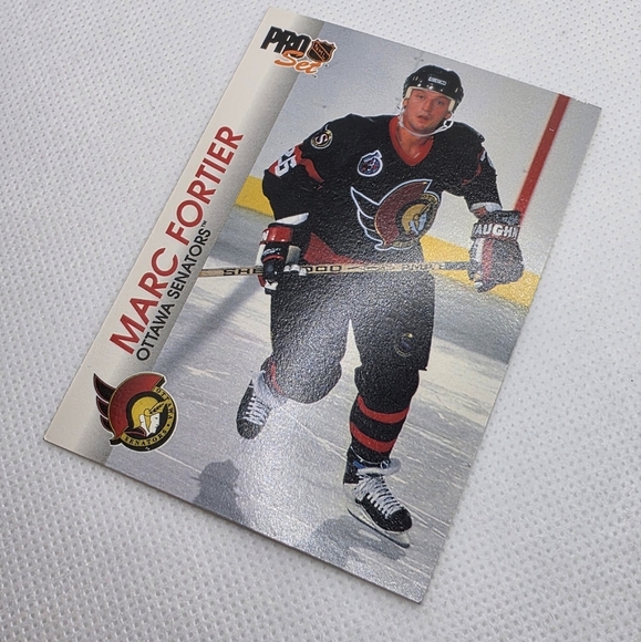 NHL 1992-93 Marc Fortier Senators #128 Pro Set Hockey Card - Picture 2 of 4